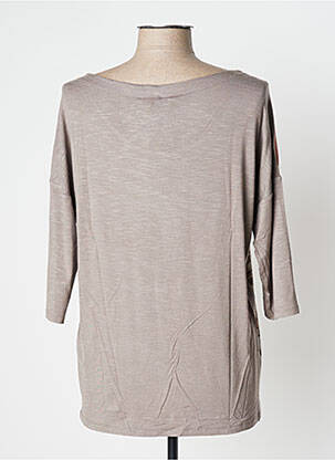 T-shirt manches 3/4 manches 3/4 marron AVENTURES DES TOILES femme