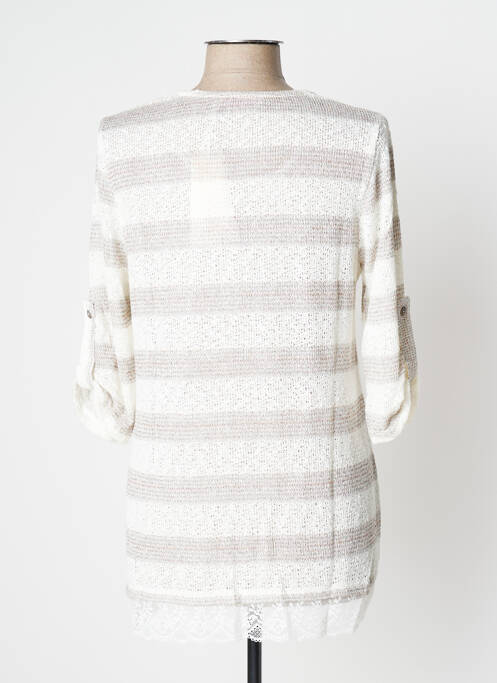 Pull tunique beige EVALINKA pour femme