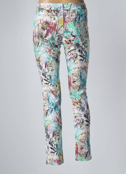 Pantalon slim bleu RIVIERES DE LUNE pour femme