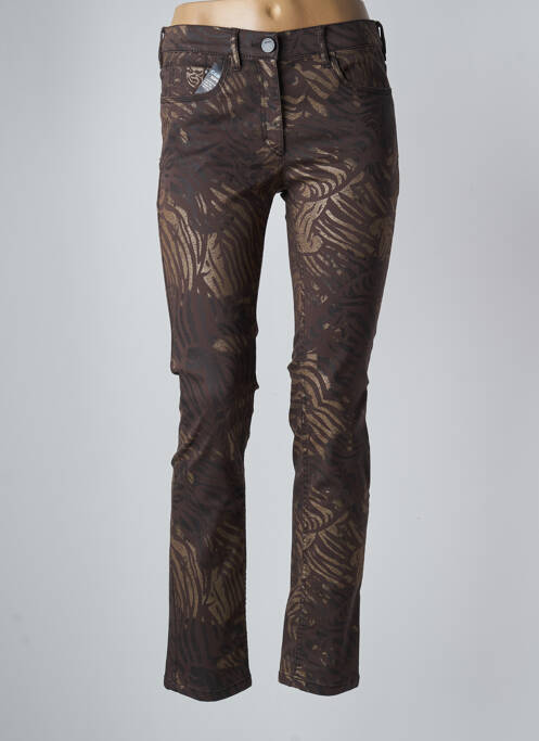 Pantalon slim marron ZERRES pour femme