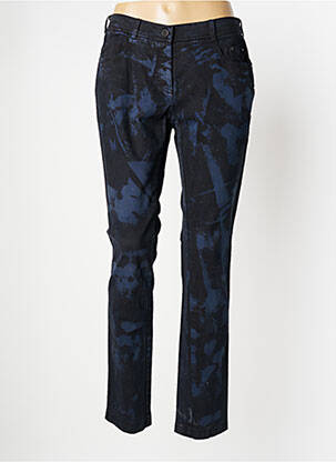 Pantalon slim taille normale taille normale bleu O.K.S femme