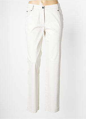 Pantalon slim stretch taille normale beige O.K.S femme