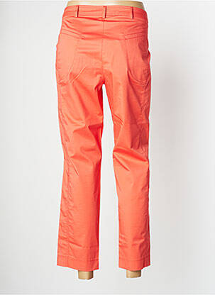 Pantalon 7/8 fermeture zippée sous rabat boutonné taille normale orange O.K.S femme
