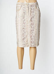 Jupe mi-longue taille normale beige JOCAVI femme