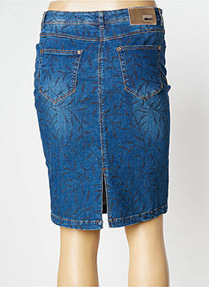 Jupe mi-longue taille normale bleu JOCAVI femme