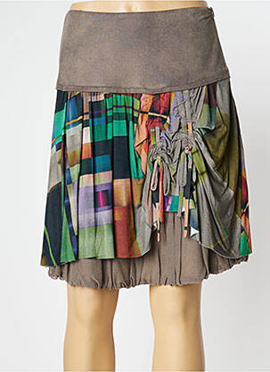 Jupe mi-longue taille normale gris O.K.S femme