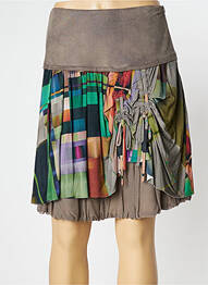 Jupe mi-longue taille normale gris O.K.S femme