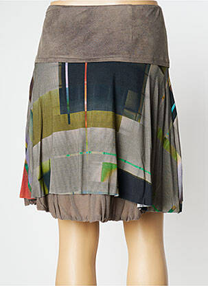 Jupe mi-longue taille normale gris O.K.S femme