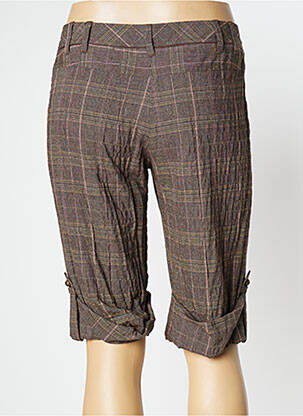 Corsaire tissage popeline taille normale marron JOCAVI femme
