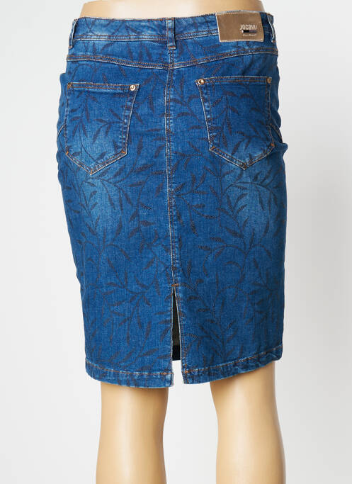 Jupe mi-longue taille normale bleu JOCAVI femme