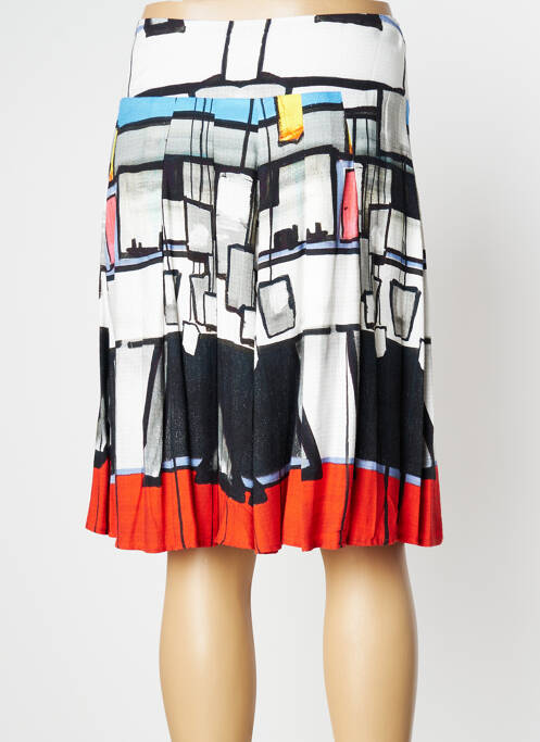 Jupe mi-longue blanc AVENTURES DES TOILES pour femme