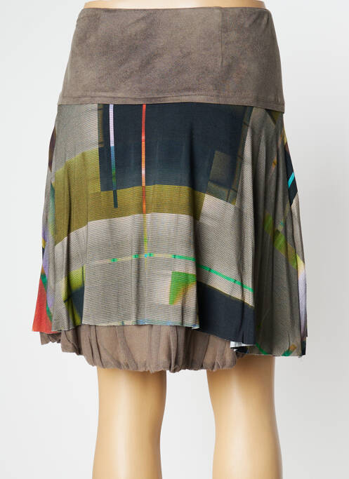 Jupe mi-longue gris O.K.S pour femme