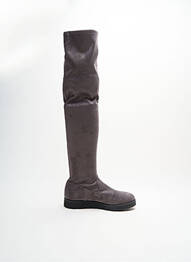 Cuissardes bout rond talon plat jusqu'à 3cm gris REQINS femme