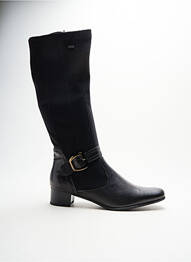 Bottes tissage satiné talon de 4 à 6cm noir ARA femme
