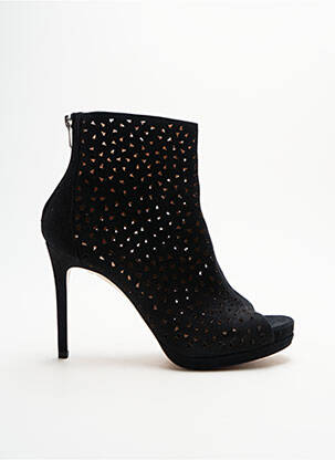 Bottines/boots nubuck talon haut de 10cm et plus noir PURA LOPEZ femme