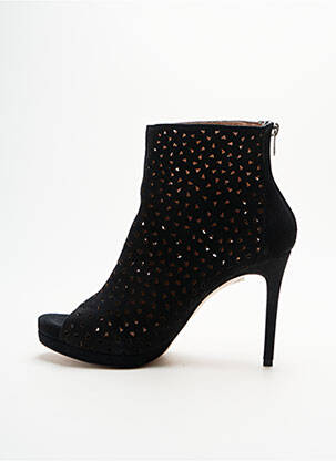 Bottines/boots nubuck talon haut de 10cm et plus noir PURA LOPEZ femme