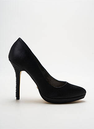 Escarpins tissage satiné talon haut de 10cm et plus noir MENBUR femme