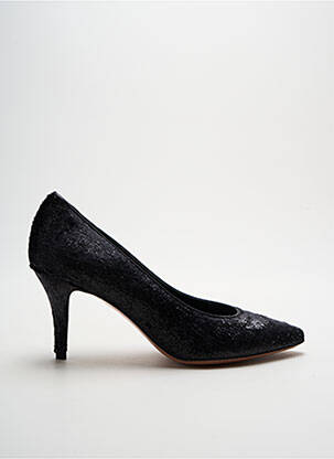 Escarpins tissage satiné talon de 4 à 6cm noir ELATA femme