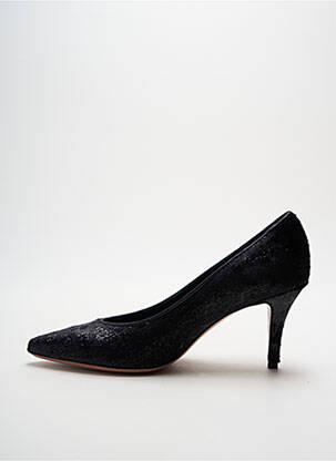 Escarpins tissage satiné talon de 4 à 6cm noir ELATA femme