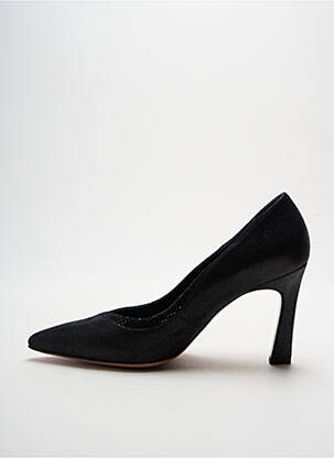 Escarpins tissage satiné talon de 7 à 9cm noir ELATA femme