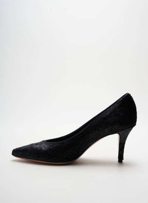 Escarpins tissage satiné talon de 4 à 6cm noir ELATA femme