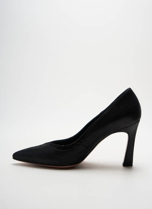 Escarpins tissage satiné talon de 7 à 9cm noir ELATA femme