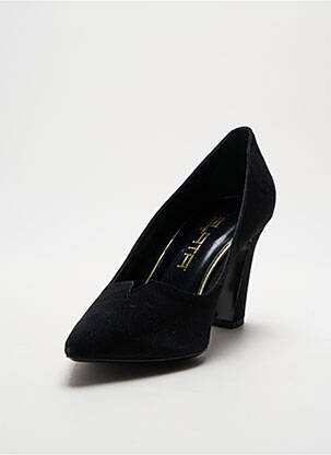 Escarpins nubuck talon de 7 à 9cm noir ELATA femme