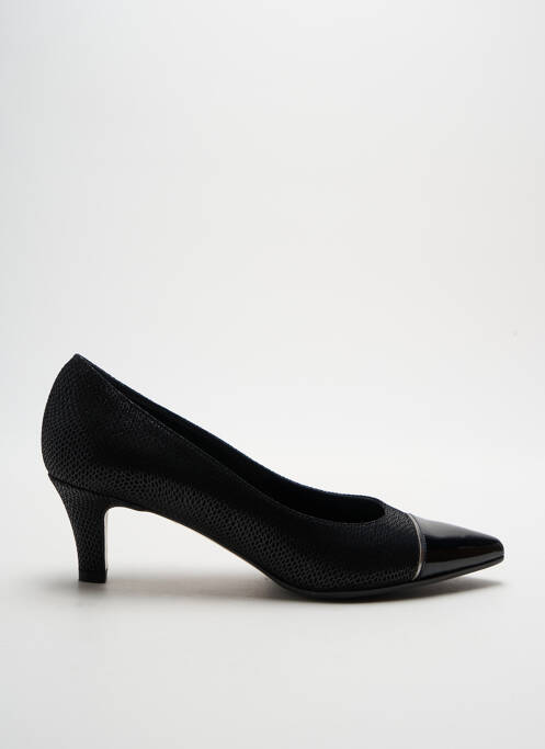 Escarpins tissage satiné talon de 4 à 6cm noir ELATA femme