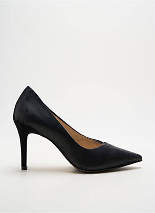 Escarpins tissage satiné talon de 7 à 9cm noir HOGL femme