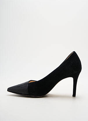 Escarpins tissage satiné talon de 7 à 9cm noir HOGL femme
