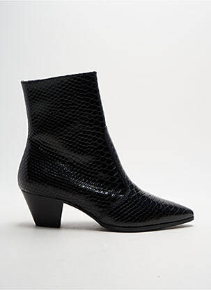Bottines/boots tissage satiné talon de 4 à 6cm noir HOGL femme