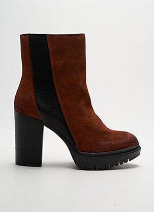 Bottines/boots talon bottier talon de 7 à 9cm orange FELMINI femme