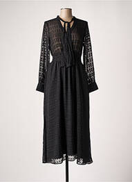 Robe longue manches longues manches longues noir SALSA femme