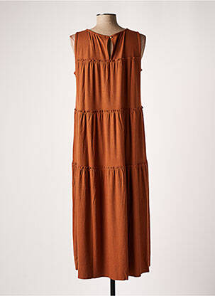 Robe mi-longue sans manche sans manche marron SALSA femme