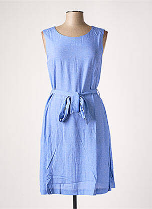Robe mi-longue imprimé fleurs sans manche bleu LE PETIT BAIGNEUR femme