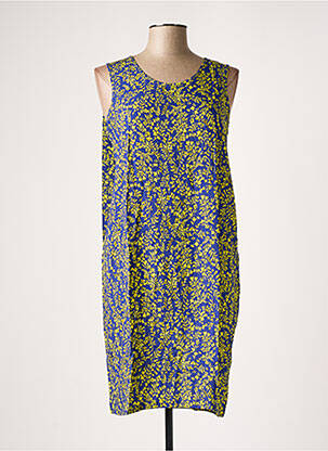 Robe mi-longue imprimé fleurs sans manche bleu LE PETIT BAIGNEUR femme