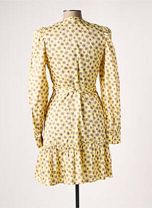 Robe mi-longue imprimé fleurs manches longues jaune SALSA femme
