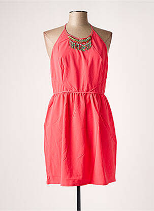 Robe mi-longue sans manche sans manche rose SEE U SOON femme