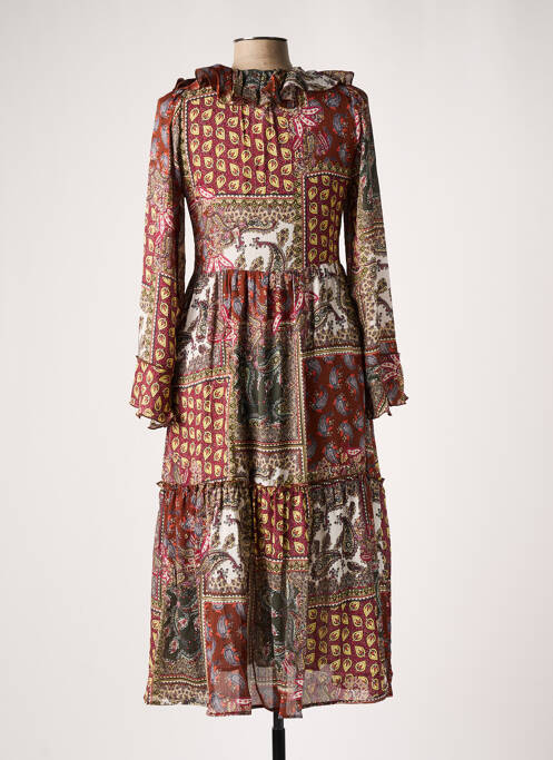 Robe longue marron SALSA pour femme