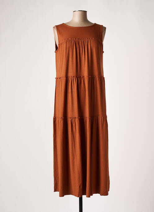 Robe mi-longue marron SALSA pour femme