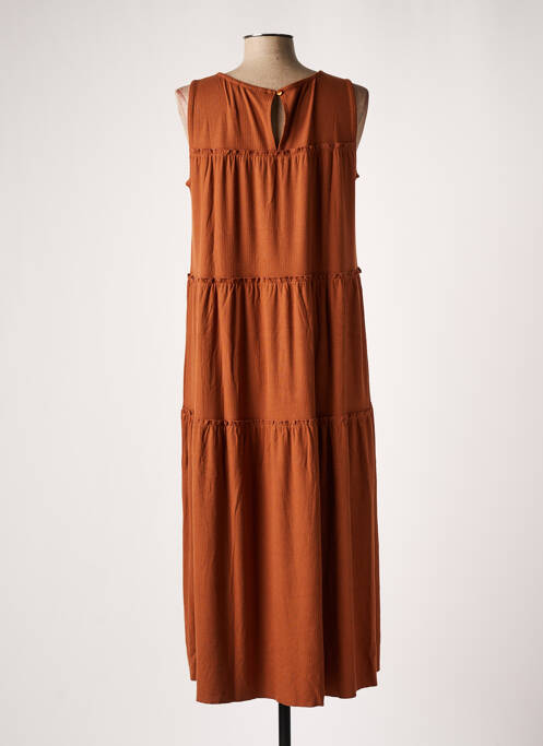 Robe mi-longue marron SALSA pour femme