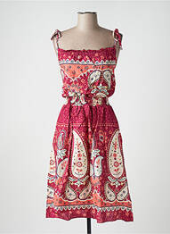 Robe mi-longue fines bretelles rose VILA femme