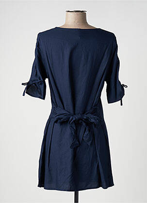 Robe courte manches courtes manches courtes bleu BLANCHEPORTE femme