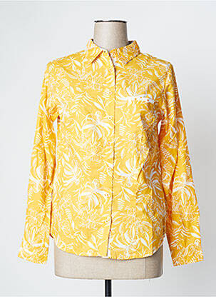 Chemisier poches poitrine manches longues jaune BLANCHEPORTE femme