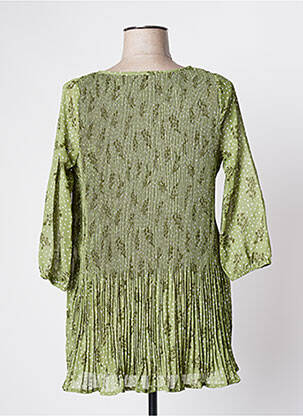 Tunique manches longues légère et transparente vert BLANCHEPORTE femme