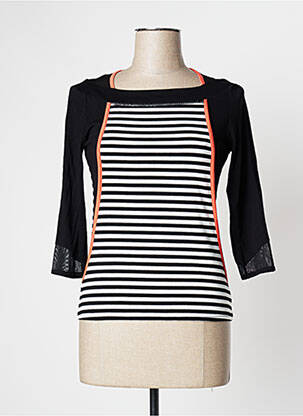 T-shirt manches 3/4 manches 3/4 noir MOKA'S femme