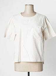 Blouse manches courtes manches courtes beige MUJI femme