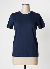 T-shirt stretch manches courtes bleu MUJI femme