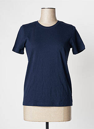 T-shirt stretch manches courtes bleu MUJI femme