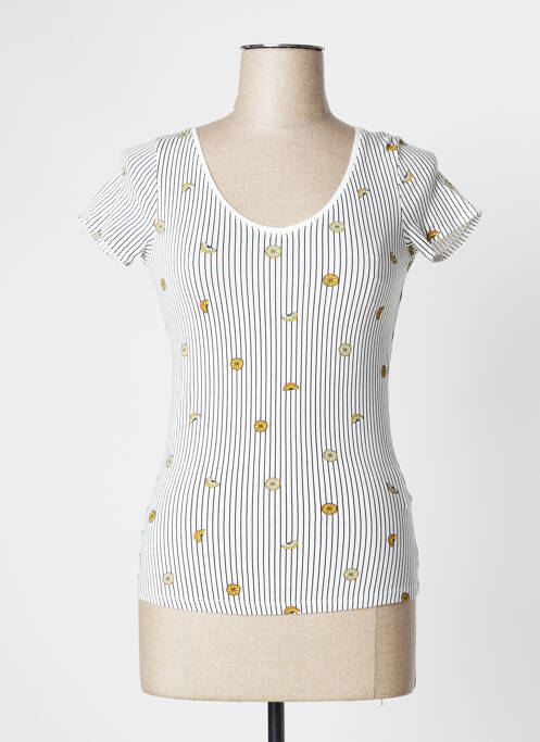 T-shirt blanc CAMAIEU pour femme